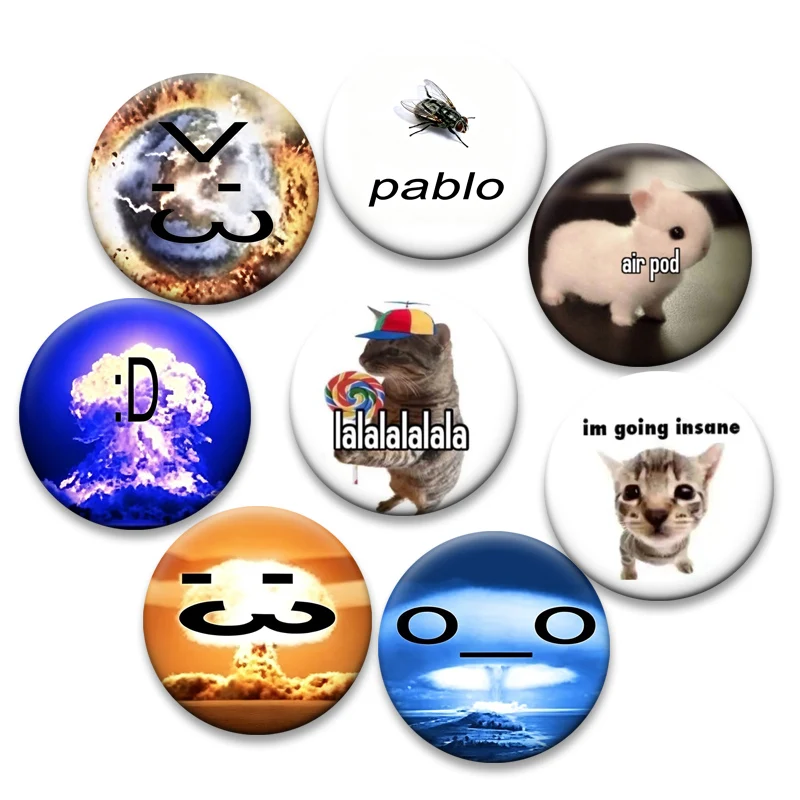 Cute Animals,cats,dogs,hamsters,Meowl Pins Funny Creative Symbol Badge My Final Form Caterpillar Meme Brooches Bag Accessorys