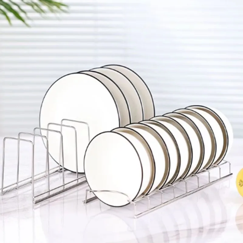 1pc Stainless Steel Dish Rack Plate Dish Utensils Draining Drying Rack Multi-purpose Household Storage Rack Kitchen Accessories