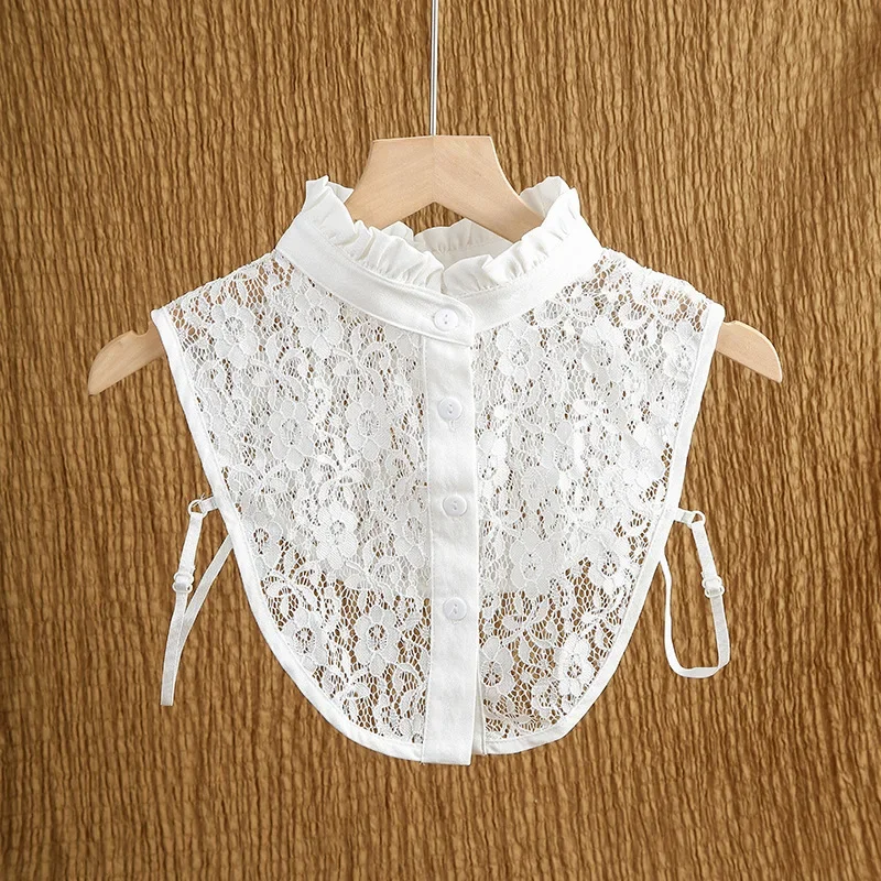 Female Ruffles Girls Lace Doll False Collar for Women Shirt Detachable Collars Fuax Cols Neckwear Accessories