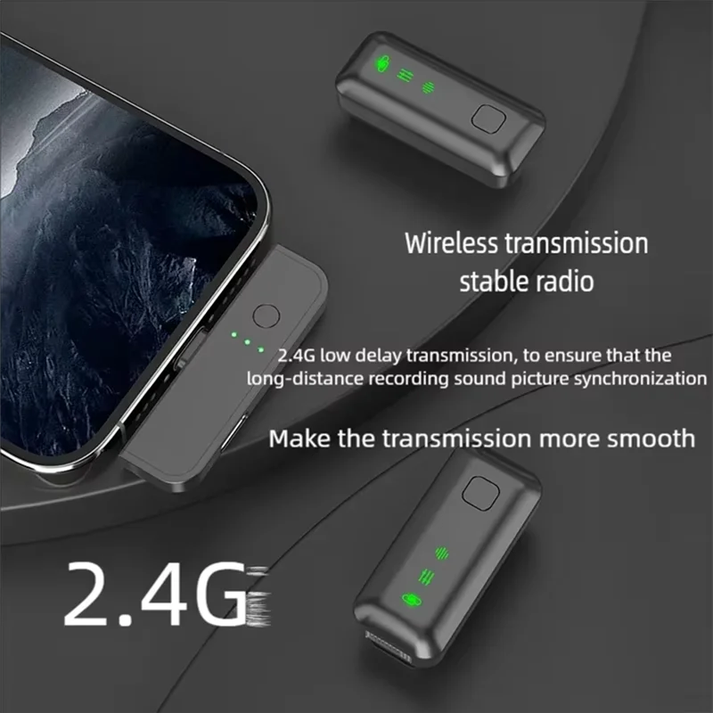 B29C-S52 2,4G Wireless Lavalier Radio Aufnahme Mikrofon AI Noise Reduction Für Iphone15 Tablet Laptop Live Streams Outdoor