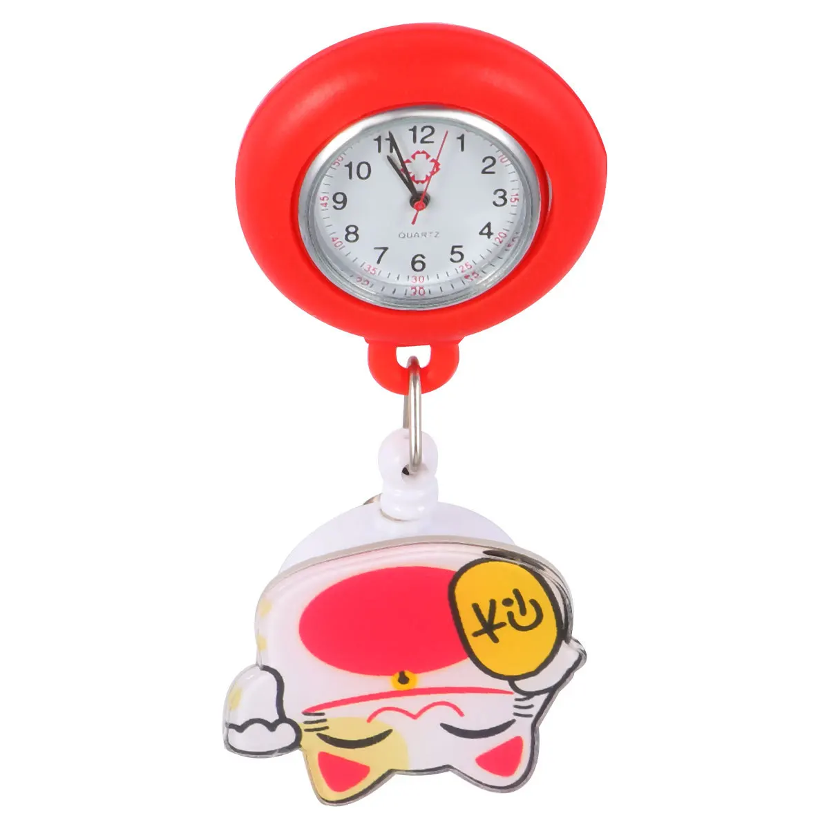 Orologio da infermiera Piccolo, durevole, leggero, design semplice, numero trasparente, tasca sospesa, orologio da tasca da infermiera telescopico portatile