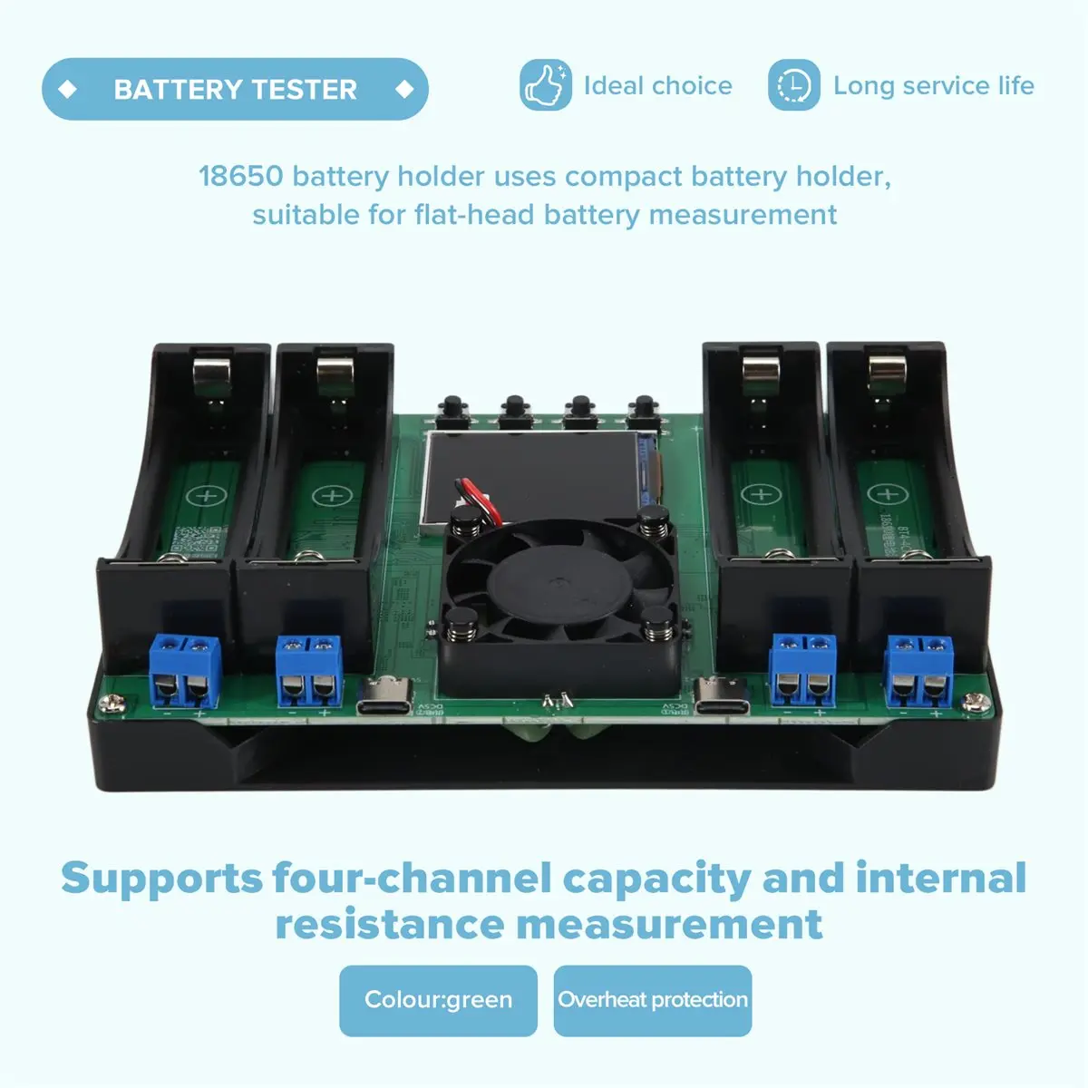 DT1304~18650 Lithium Battery Capacity Tester Automatic Internal Resistance Tester MAh Digital Battery Power Detector Module