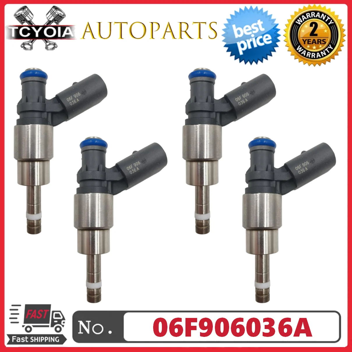 

4 шт./компл. топливных форсунок 06F906036A 0261500020 для Audi A3 A4 TT TTS VW GTI EOS Jetta Passat 2.0L L4 2005-2009 гг.