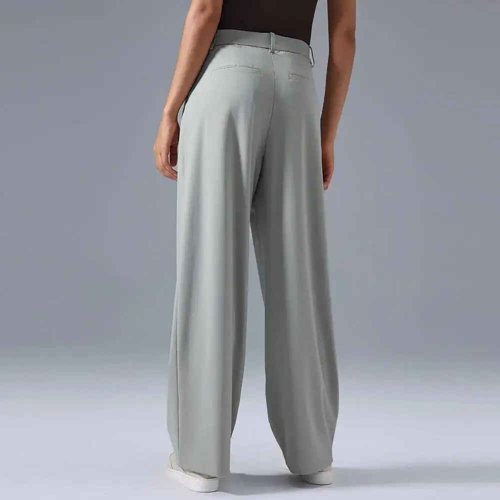 

Женские широкие брюки S с драпировкой, утягивающие эластичные льняные брюки с высокой талией, легкие дышащие летние повседневные брюки