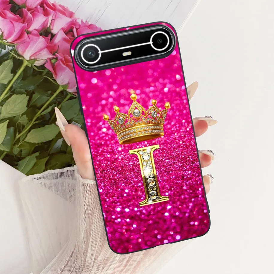 حافظة لهاتف Tecno Pova النحيفة KM9 بأحرف لطيفة على شكل تاج من السيليكون الناعم حافظة هاتف للزوجين لهاتف Tecno Pova Slim 5G 2025 غطاء خلفي #3