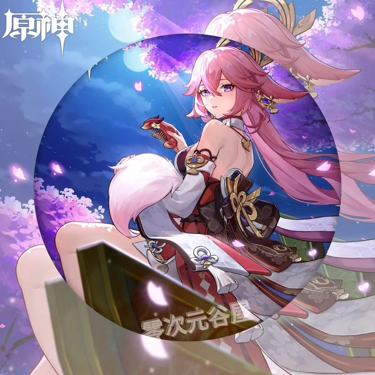 «Genshin Impact», значок из жести Baji «Inazuma, Raiden Shogun, Flina», 58 мм, новый коллекционный зерновой знак