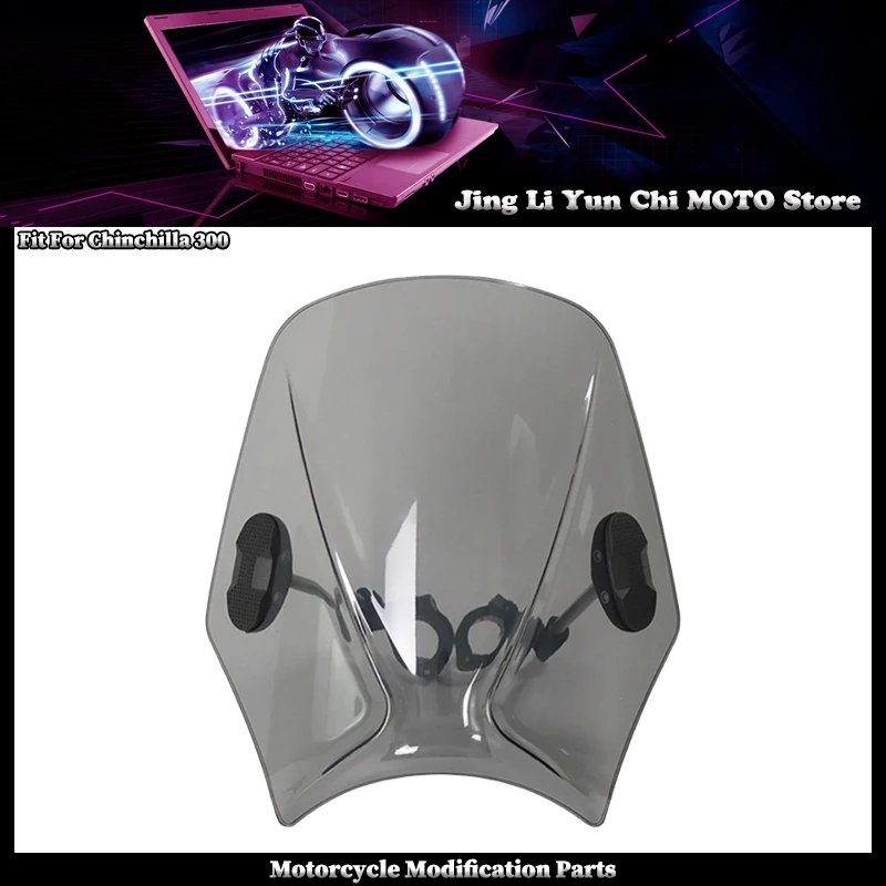Motorcycle WindScreen Windshield Viser VIsor Double Bubble Screen Fit For BENDA Chinchilla 300 CHINCHILLA300