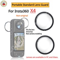 Tempered Glass Lens Guards Cap For Insta360 X4 / Plastics Lens Cover Guards Rotating Protector For Insta 360 X4 Camera Accessory