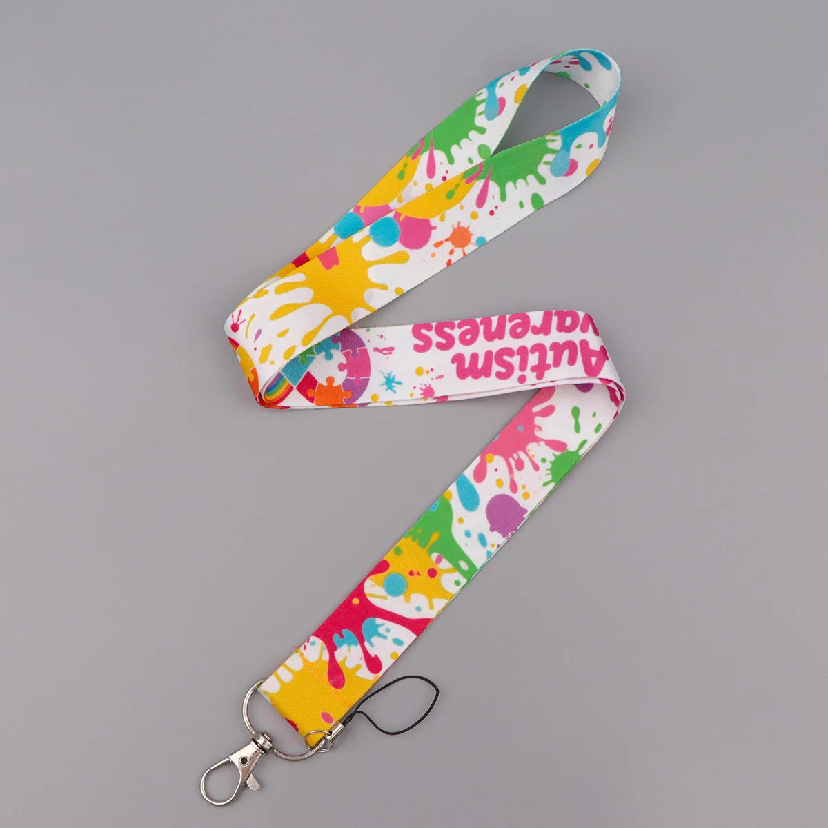 

Ремешок для телефона с информацией о аутизме, СДВГ, шейный ремешок, брелок для ключей, ремешок для удостоверения личности, брелок для ключей, ремешок для мобильного телефона