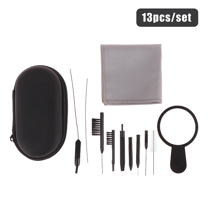 

13pcs Hearing Aid Cleaning Kit Ventilation Rods Screwdrivers Brush Vent Cleaner Triple Magnifying Glass Earphones Cleaning Brush