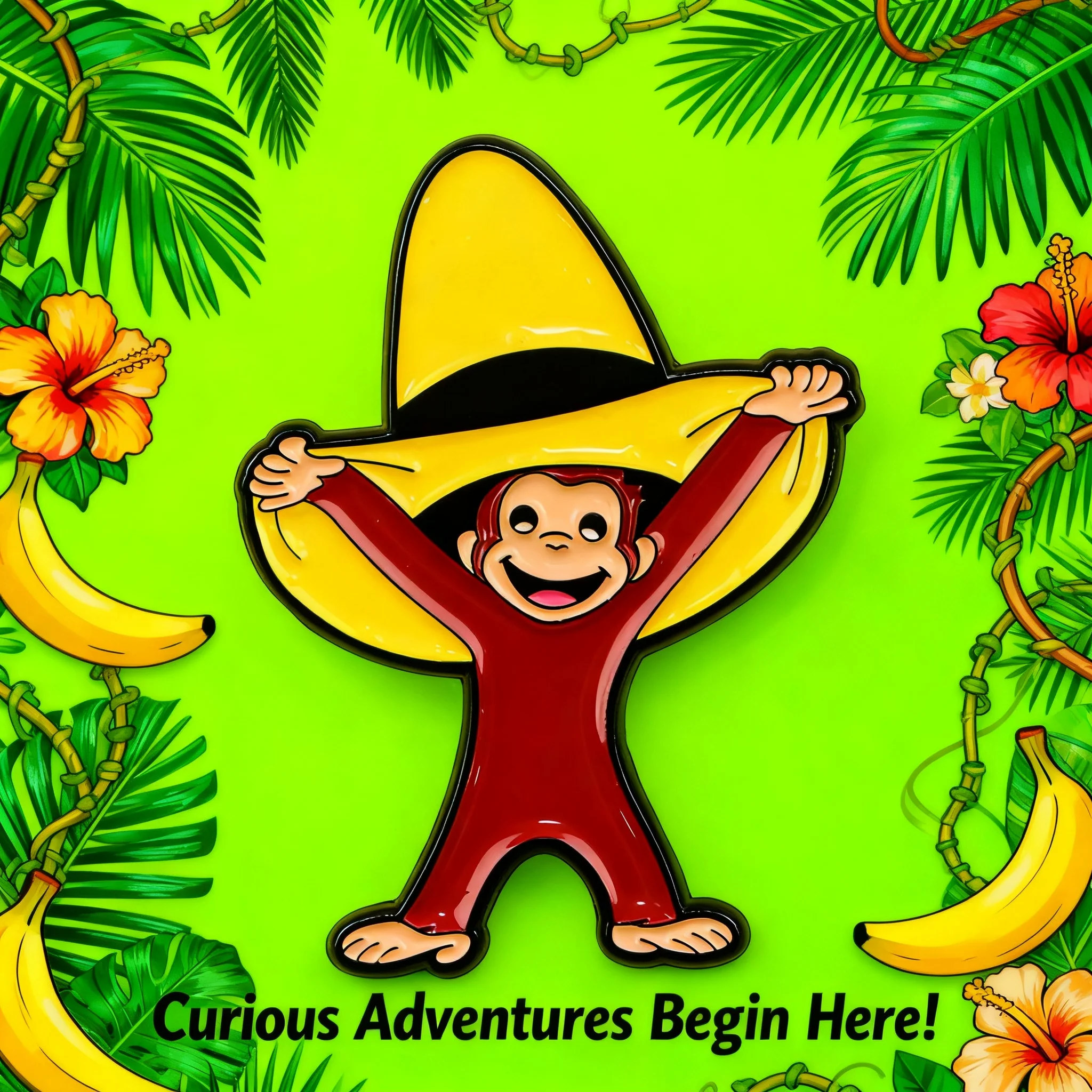 Cute Monkey Enamel Pin Funny Animal Jewelry Cosplay Accessories Kids Gift for Clothes Hat Lapel Pins Brooch on Backpack view 2