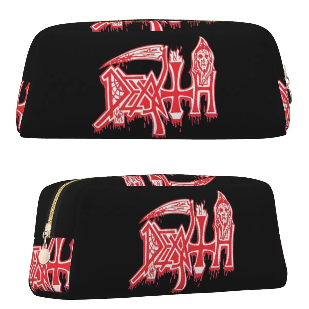 Death Band Rock Band Metal Music Pencil Cases for Students Gifts Pen Box Pencil Bag Pencil Pouch Pen Holder