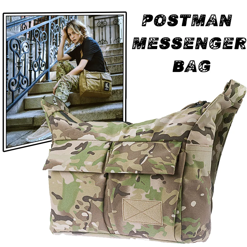 

Trendy Function Outdoor Large Capacity Functional Commuting Shoulder Backpack Postman messenger bag for Postman Courier Style
