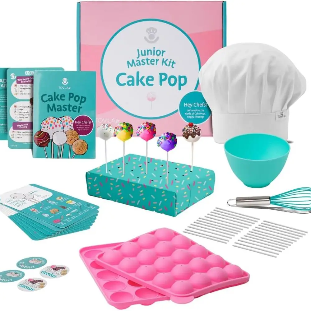 

Jr. Ultimate Cake Pop-Making Kit for Kids – Fun DIY Baking Kit, STEM Activity for Ages 4+, Visual Learning Cake Pop Molds & Tool