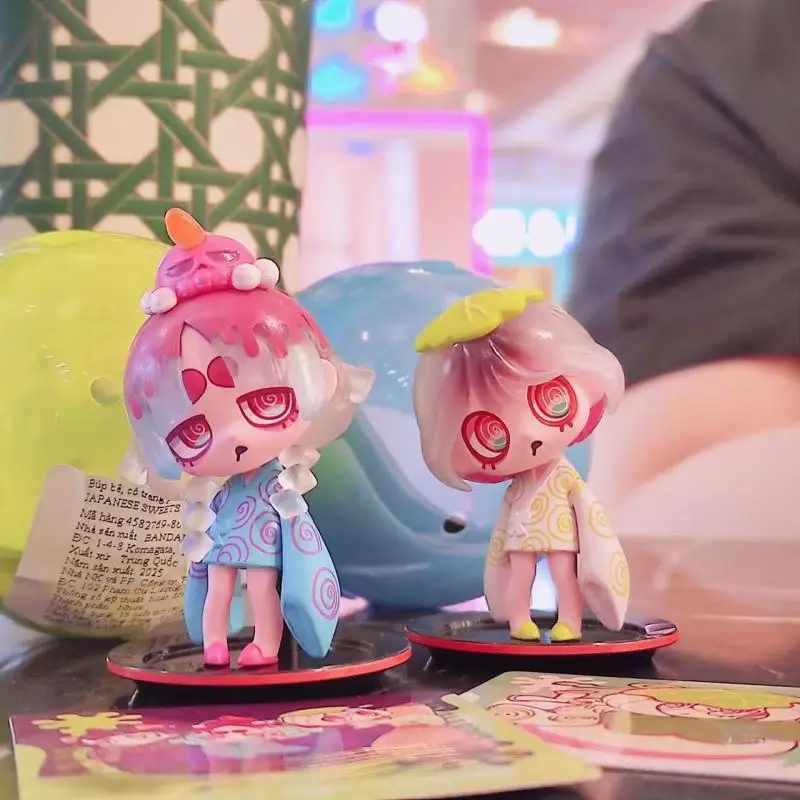 Bandai torcido ovo virusweets querida menina personagens em forma de vento ornamentos anime brinquedo figuras colecionáveis presente do feriado