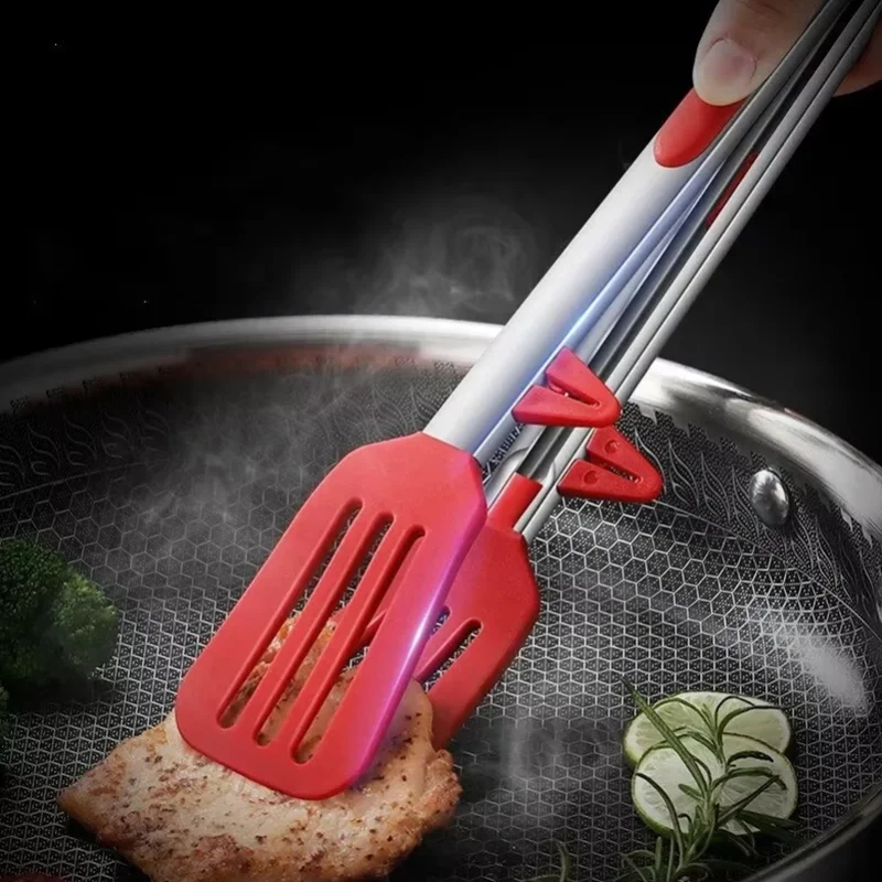 9-Zoll-Rot mit Halterung, Silikon-Lebensmittelclip in der Küche, hochtemperaturbeständiger Grillclip gegen Verbrühungen