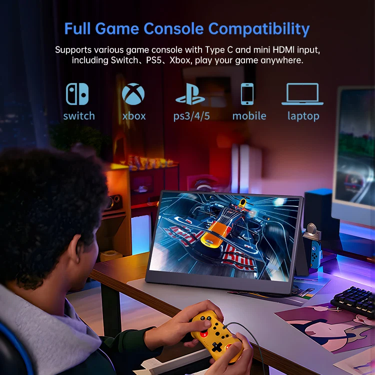 

Portable 11.6 Inch TN Panel Display OEM ODM Extended Type C Hd-Mi Portable Screen