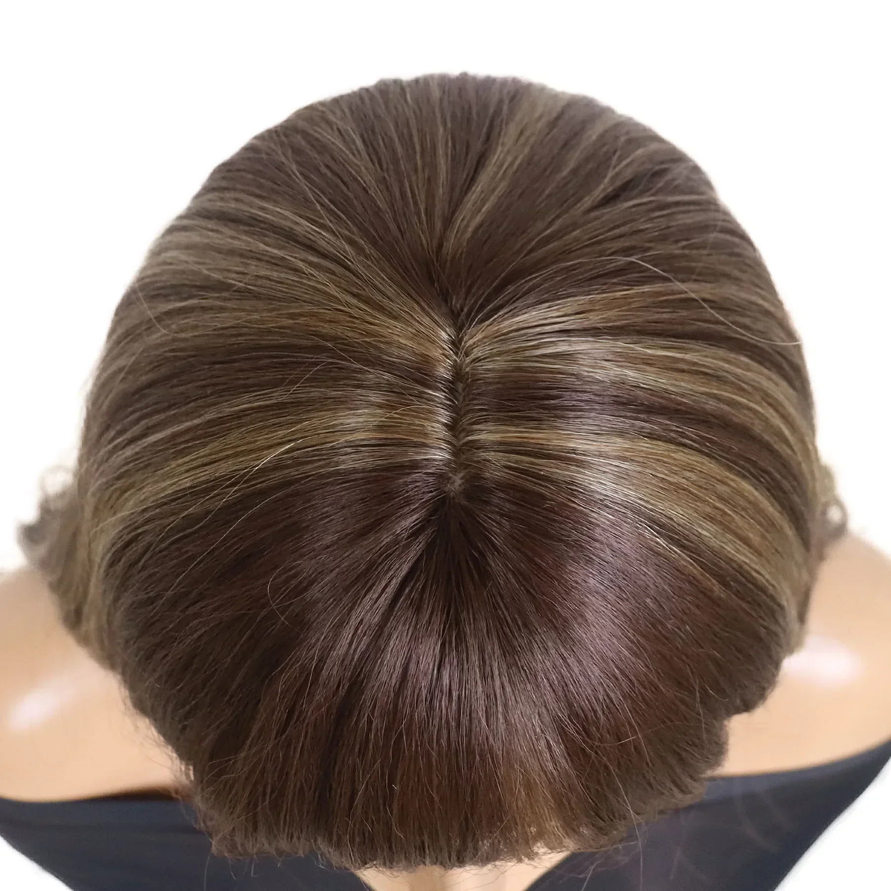 Premium synthetische Perücke mit Pony lange braune gewellte Perücken für Frauen natürliche Frisuren Cosplay Kostüm Highlights Mischung blonde Perücke