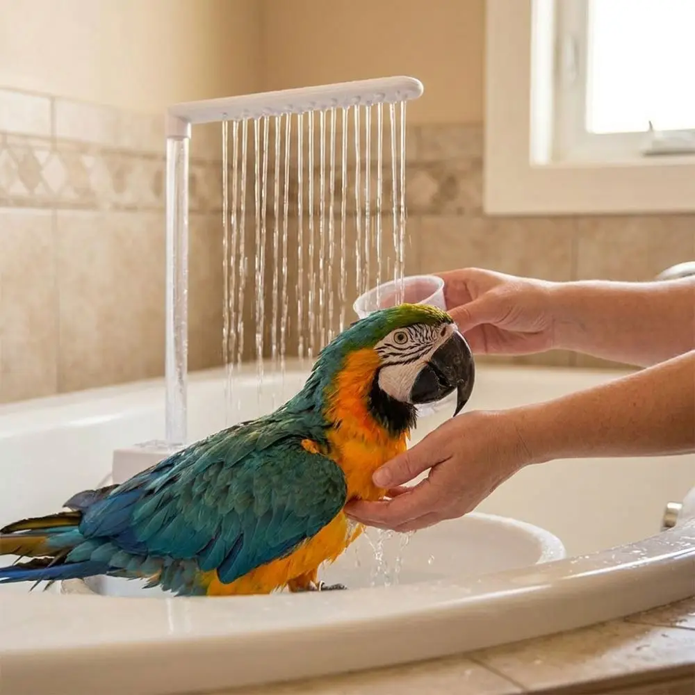 Bomba de Baño Automática para Loros, Bajo Ruido, Gran Flujo de Agua, Fuente para Baño de Aves, Ahorro de Energía, Circul