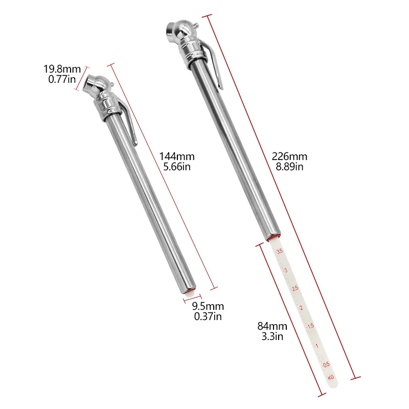 ステンレス鋼ペン型空気圧計、車両タイヤゲージ、気圧計5-50psi
