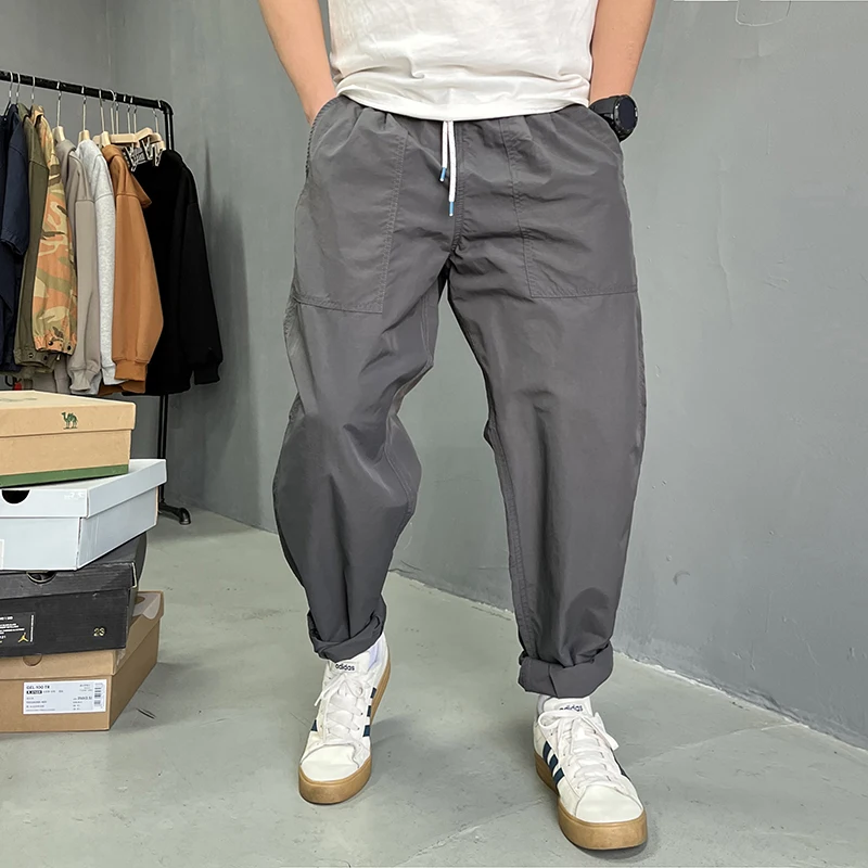 American Outdoor Thin Functional Cargo Pants Men Clothing Summer Harajuku Casual Sports Jogging Pants Korean Trendy Trousers