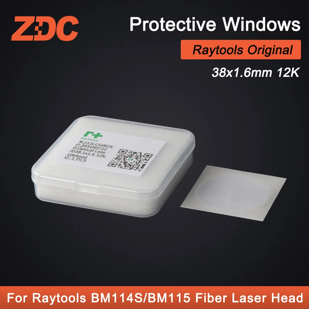 ZDC 10pcs/lot Original Raytools Protective Windows Laser Optical Protective Lens 38.1*1.6mm 12KW 211LCG0076 For BM114 BM115 Head