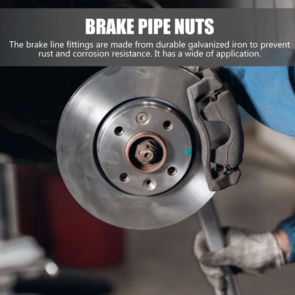 

25 set Brake Tube Adapter Line Adapter Fittings Galvanized Brake Connector Iron Anti-Rust Corrosion Resistant For 3/16\