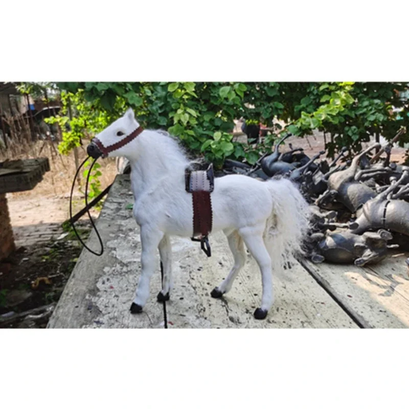 Simulated animal warm-blooded horse model 1/6 Dawan horse ancient soldier mount ethereal pavilion Wanli harness ornaments