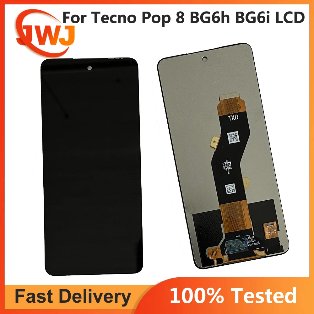 

6.6" IPS For Tecno Pop 8 BG6h BG6i LCD Display Touch Panel Screen Digitizer Sensor LCD Assembly For Tecno Pop8 POP 8 LCD Screen