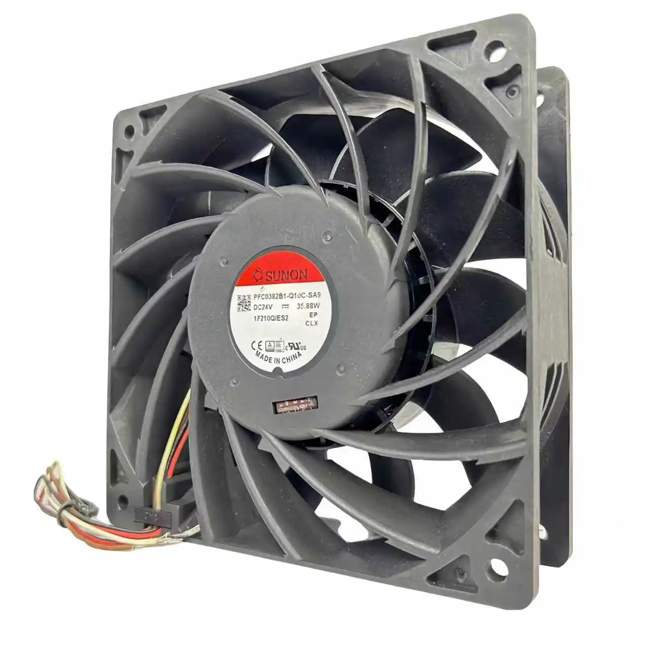 

SUNON PFC0382B1-Q10C-SA9 120x120x38mm DC 24V 35.88W Industrial Cooling Fan, High Airflow, Dual Ball Bearing High Speed