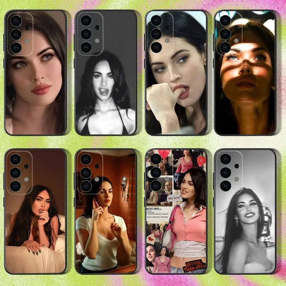 

M-Megan F-Fox Phone Case For Samsung S25,S24,S21,S22,S23,S30,Ultra,S20,Plus,Fe,Lite,Note,10,9,5G Black Cover