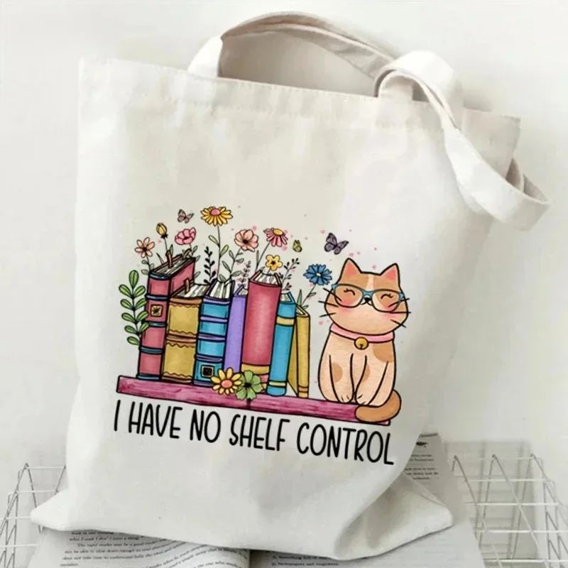 Women Shoulder Handbags Just A Girl Who Loves Books Canvas Tote Bag Reusable Shopper Bag Vintage Rose Books Fashion Read Lover