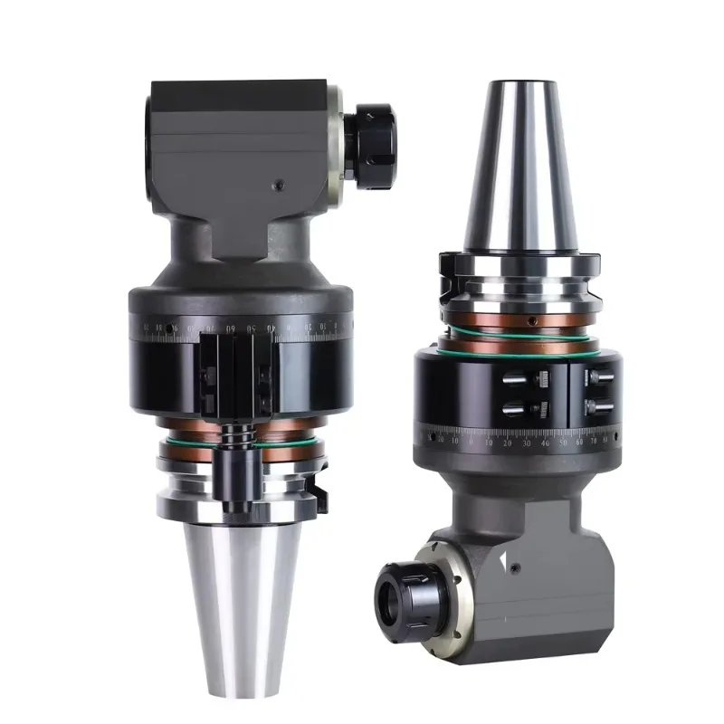 High Precision CNC 90 Degree Milling Angle Head for Bt30/Bt40/Bt50/Cat30/Cat40/Cat50/Sk40/Er32 Milling 65NM Torque 1 Year