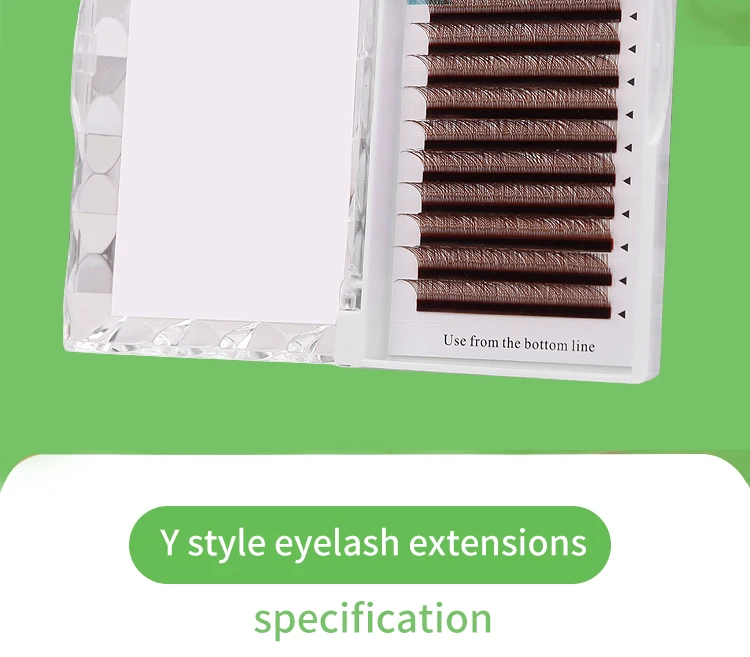 MARIA Brown YY-förmige Wimpern, bunte YY-Typ-Wimpernverlängerungen, Großhandel für Make-up, weiche schwarze Wimpern, Lieferant – Detail 2