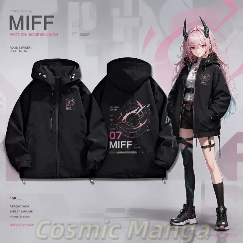 Game Arknights: Endfield Mi Fu Autumn Fashion Unisex Wind Coat Hoodie Zipper Tops Jacket Man Woman Cosplay Costume Halloween