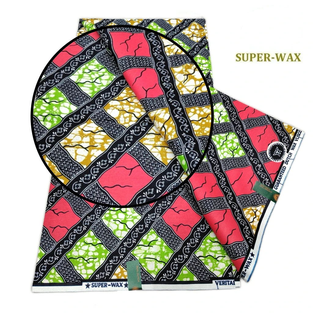 Mais novo grande super africano glam tecido de cera 100% algodão ancara tecido de cera macio real africano super cera tecido 6 metros para casamento