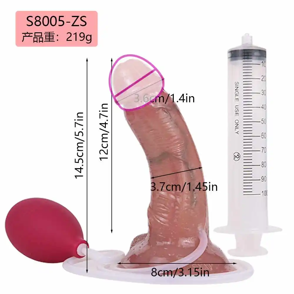 Realistico Dildo Squirting eiaculazione pene dildo del sesso per le donne con forte ventosa Silicone indossabile realistico SXXY-8005