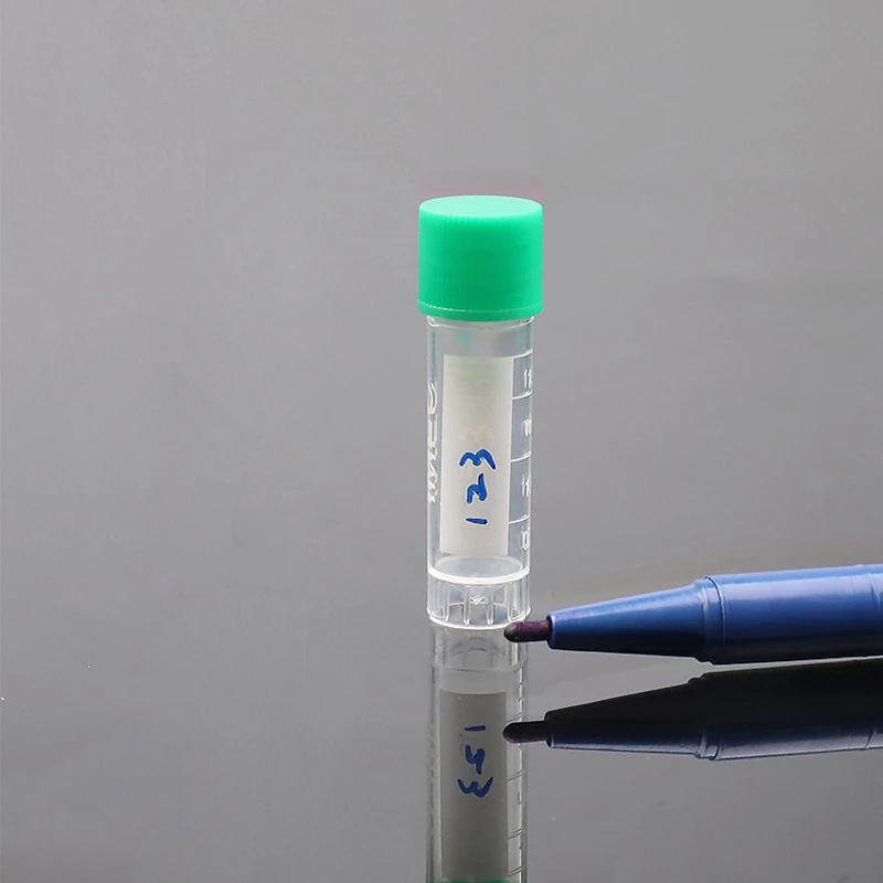 10pcs 1.8ML Laboratory Tubes with Green Nuts Multifunctional Plastic Transparent Tubes Sample Storage Containers Centrifuge Tube