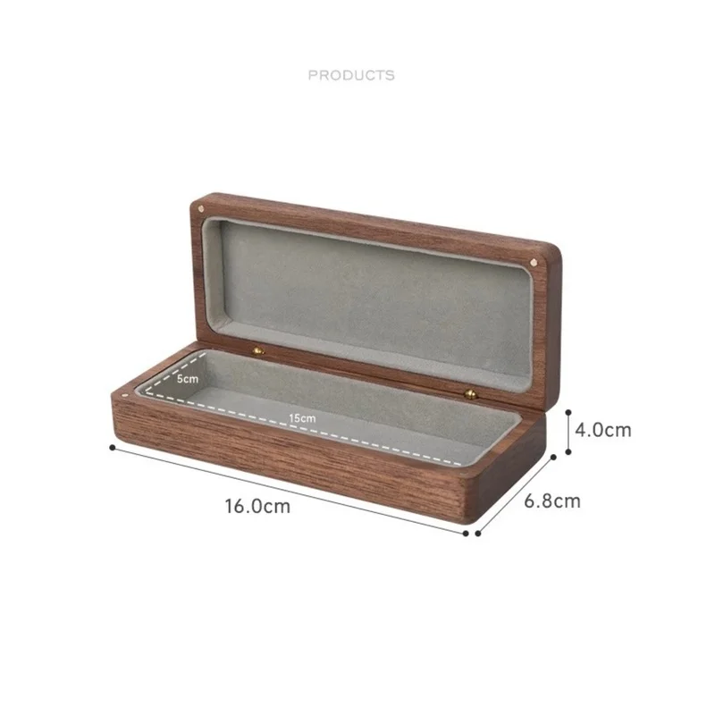 Black Walnut Wooden Glasses Case Solid Wood Vintage Portable Pressure Resistant Eyeglasses Storage Box Sunglasses Organizer Gift