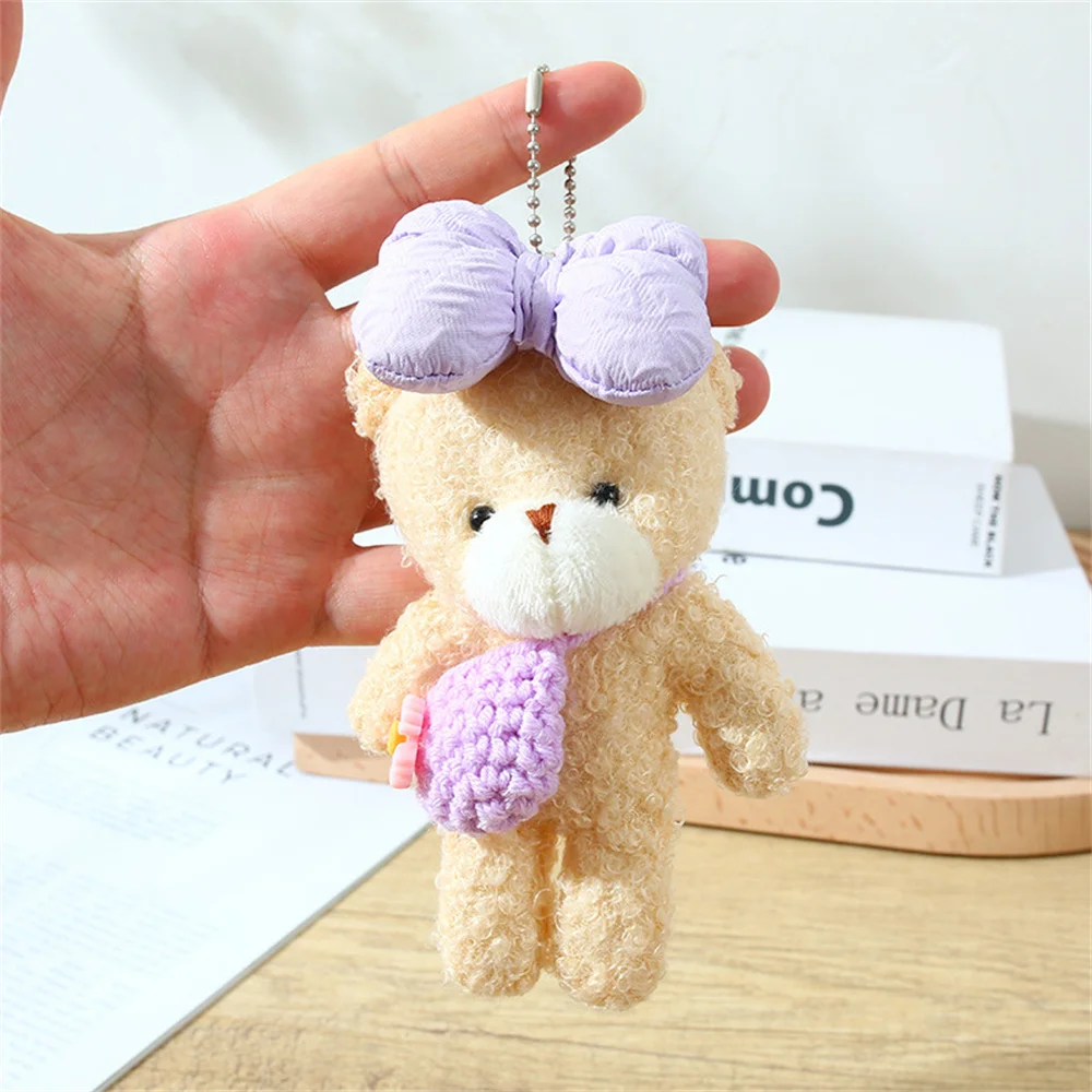 11cm blush urso brinquedo de pelúcia chaveiro bonito urso de pelúcia plushie animal de pelúcia bonecas mochila acessórios chaveiro pingente presente