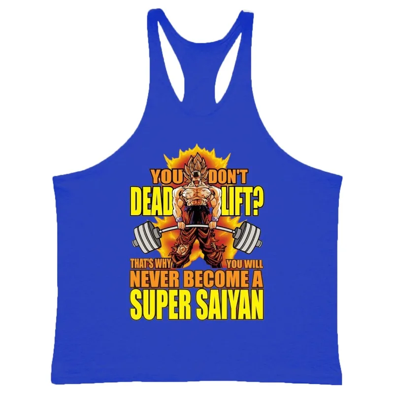 メンズジム I 字型ベスト日本アニメドラゴンボールタンクトップ夏純粋な綿通気性バスケットボールジャージ原宿 Y2k トップス