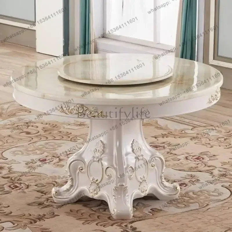 

D144 Person Gold Dining Table Luxury Design Modern Living Room Round Dining Table Restaurant Nordic Mesas De Comedor Furniture