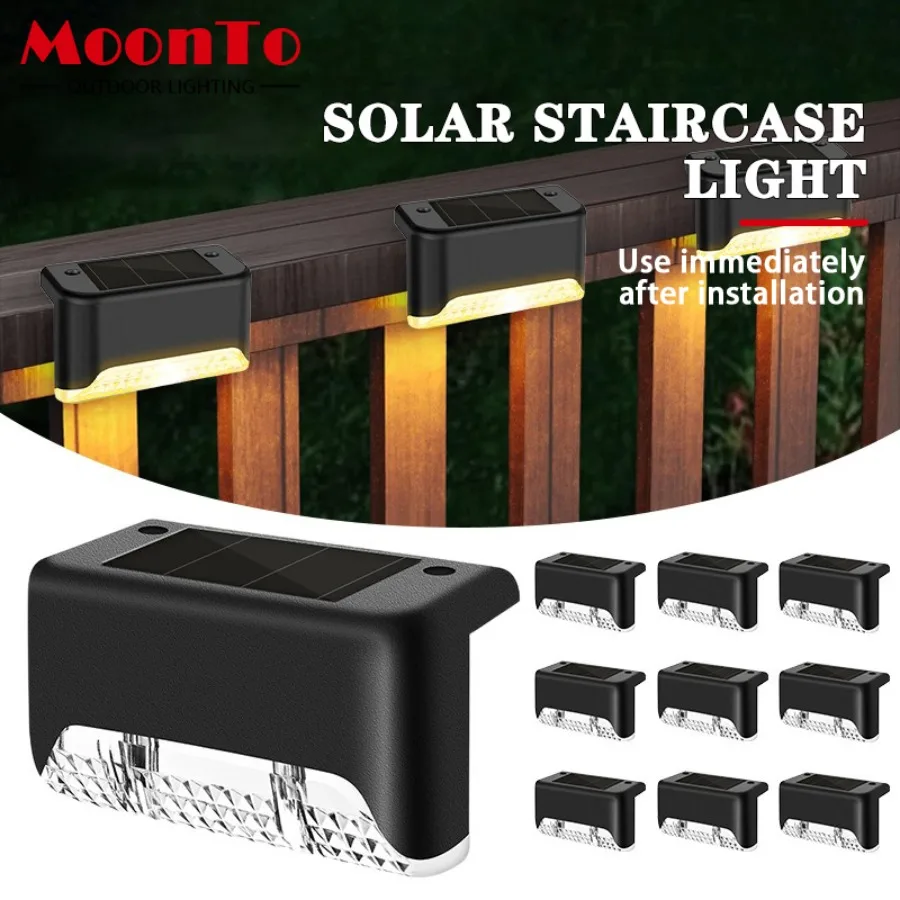 

Solar LED Staircase Lamp Outdoor IP65 Waterproof Step Light Channel Courtyard Step Fence Light Garden Decoration Solar Light