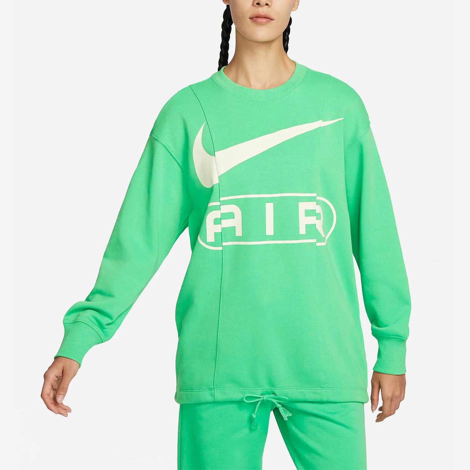 Nike genuine Oversize style women's French looped round neck sweatshirt FN1898-363