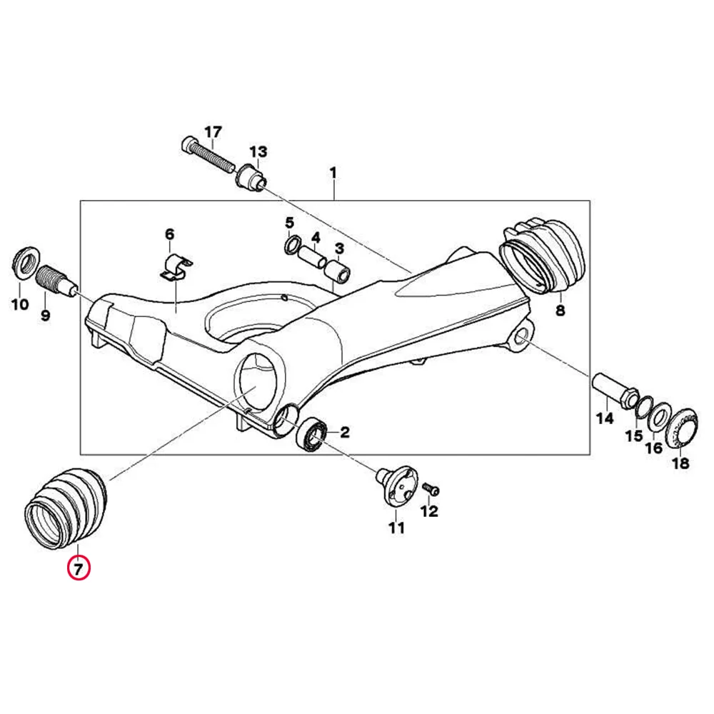 33177672815 Front Transmission Shaft Rubber Sleeve Boot Cover for BMW K1200GT K1200R K1200R Sport K1200S K1300GT K1300R K1300S