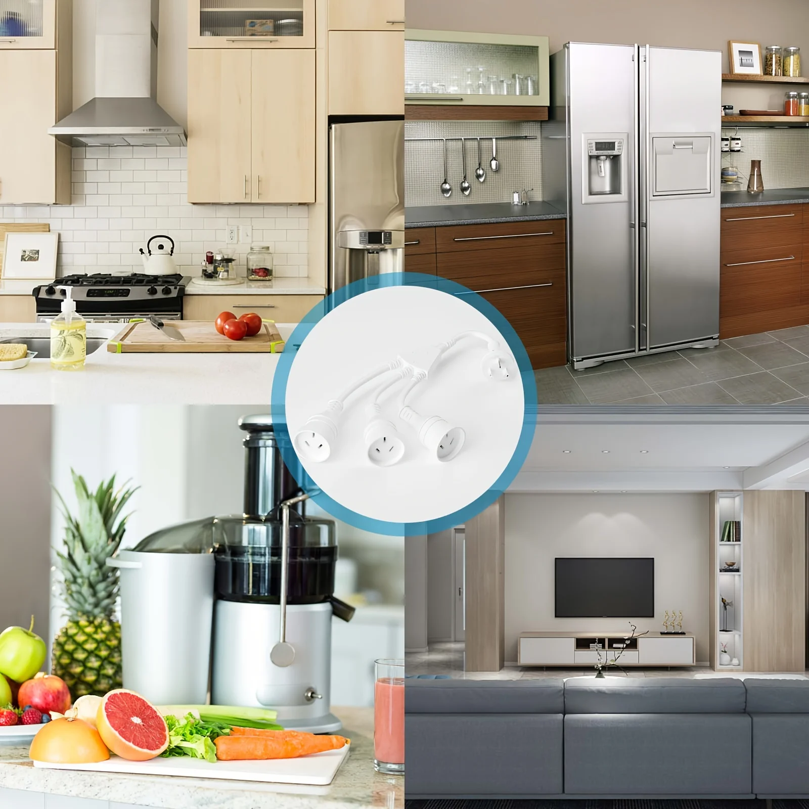 سلك تمديد 30 سم، زوج واحد من 3 سلك تمديد الطاقة، قابس 3 دبابيس، سلك تمديد مرن متين للمكتب المنزلي، 2500 وات، 250 فولت، 10 أمبير