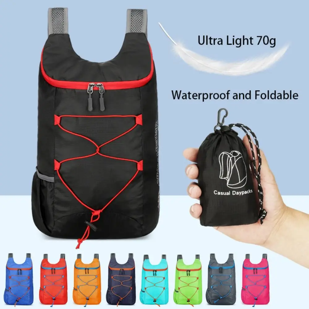 

Foldable Sports Backpack Ultra Lightweight Waterproof Nylon Fabric Outdoor Packable Backpack High-capacity Fitness Bag