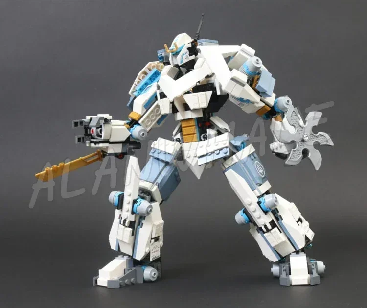 860 pz Shinobi Legacy Zane Titan Mech Battle Ghost Warriors Posable Legs Arms 11660 Building Block set compatibile con il modello