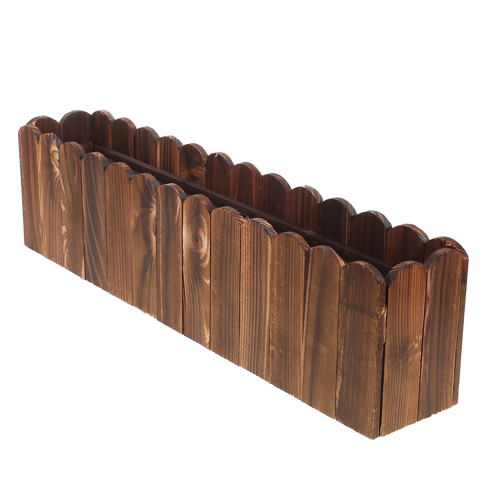 

Wooden Planter Box Brown Rustic Rectangle Flower Pot For Indoor Outdoor Garden Window Boxes Landscape Edging Plant Container