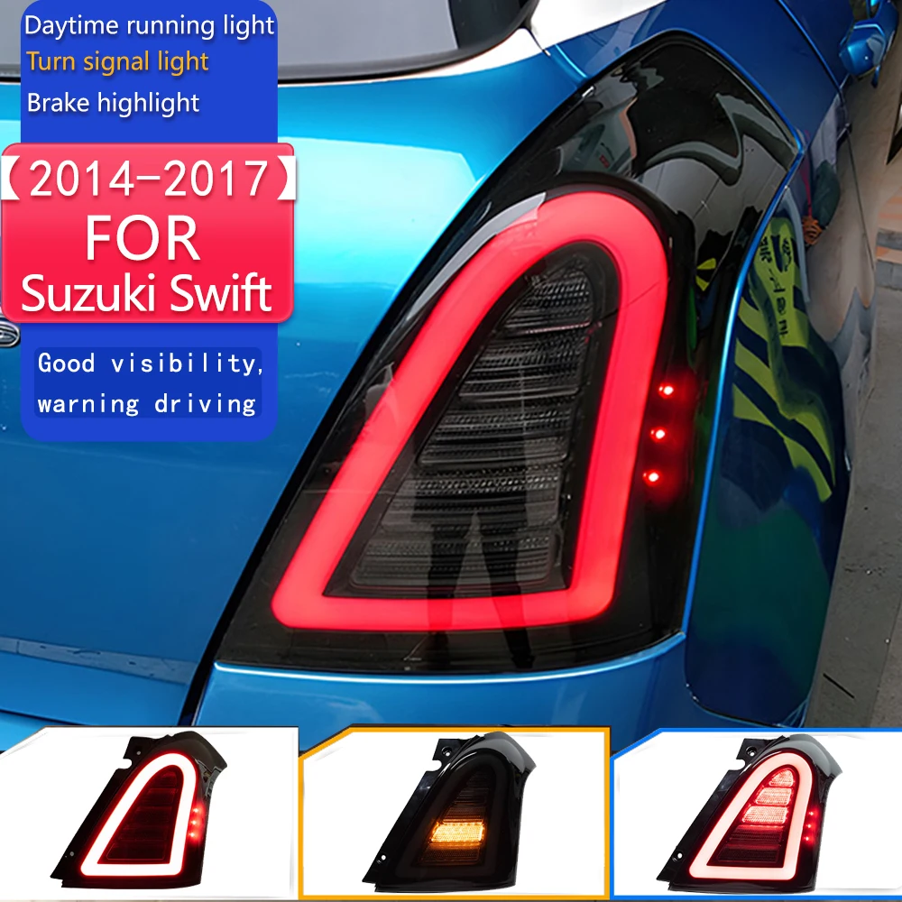 

Стайлинг автомобиля для Suzuki Swift задние фонари 2004-2017 Swift светодиодный задний фонарь задний фонарь DRL сигнальный тормоз задний ход автоаксессуары
